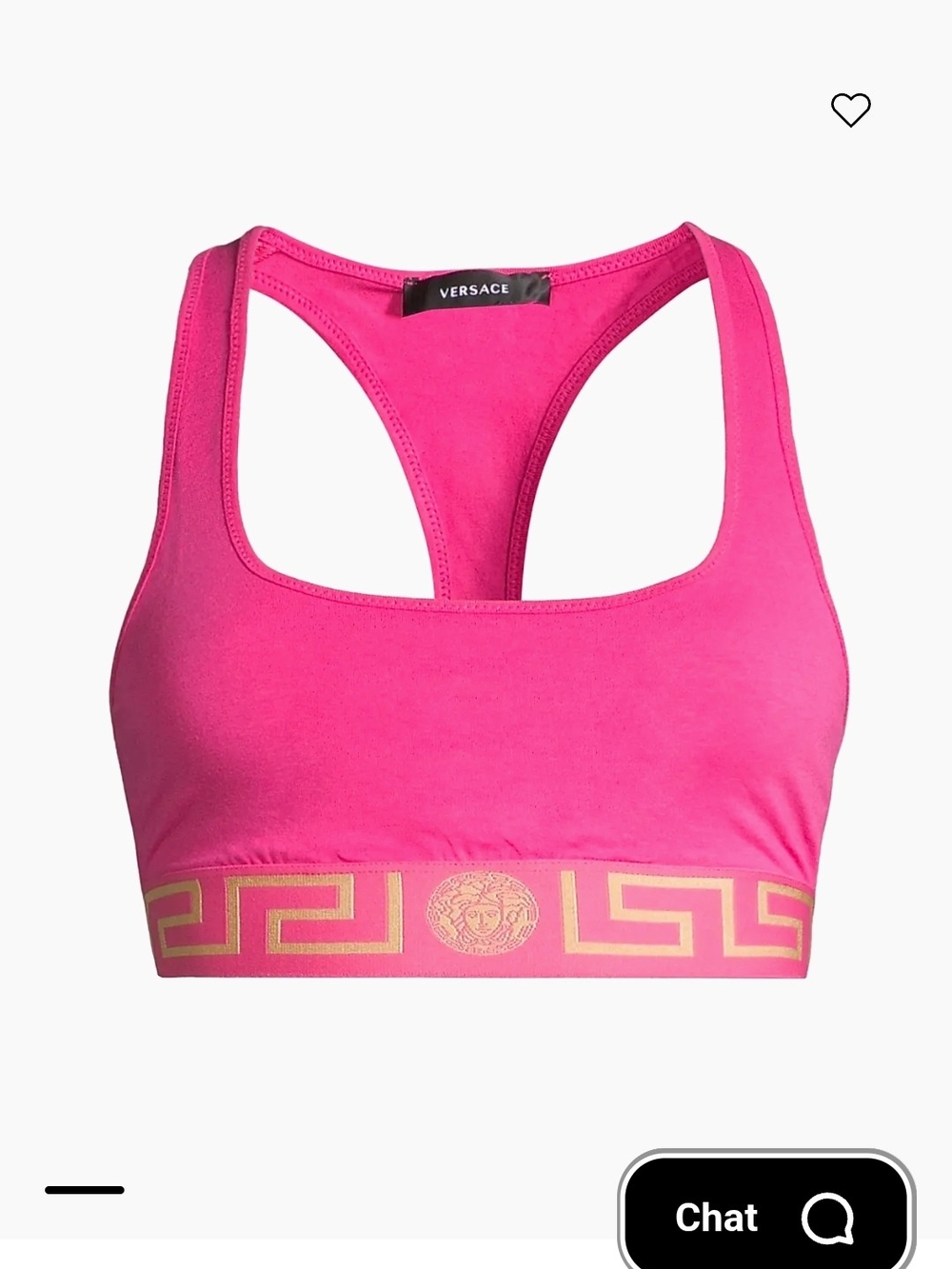 Versace Greca Border Sports Bra, Size 2, Nwt